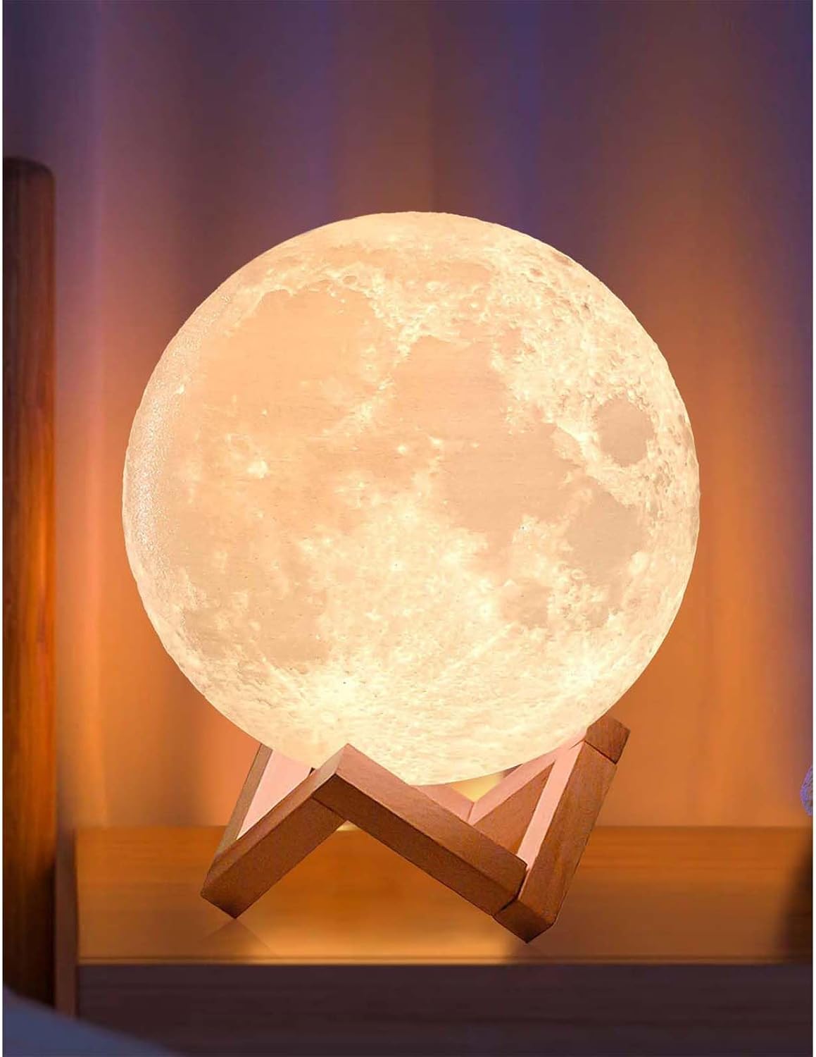 CPLA Moon Lamp Upgrade – 128-Color Remote & Touch Control 6" Lamp, Gift for Kids, Teens & Adults