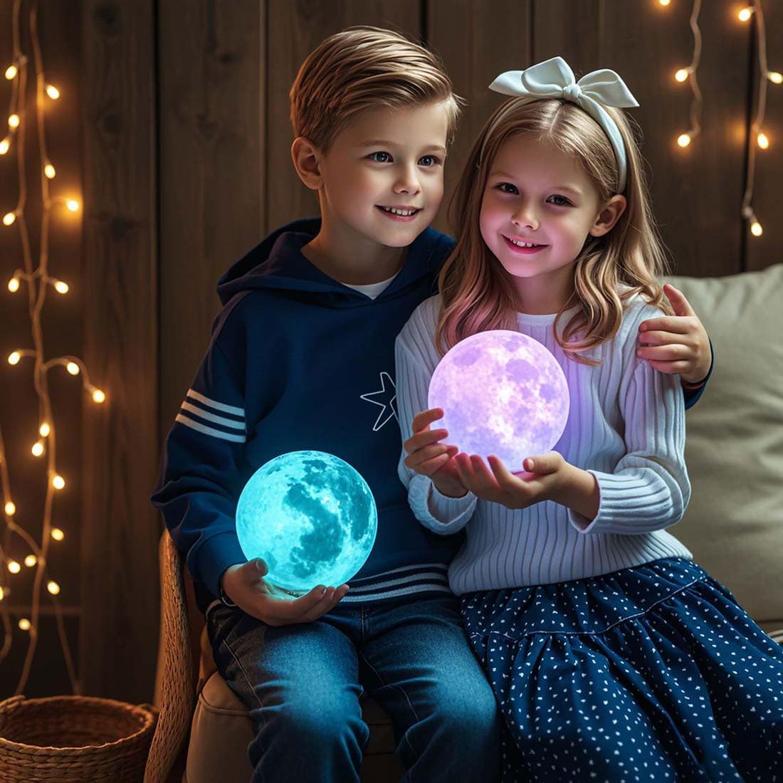 CPLA Moon Lamp Upgrade – 128-Color Remote & Touch Control 6" Lamp, Gift for Kids, Teens & Adults