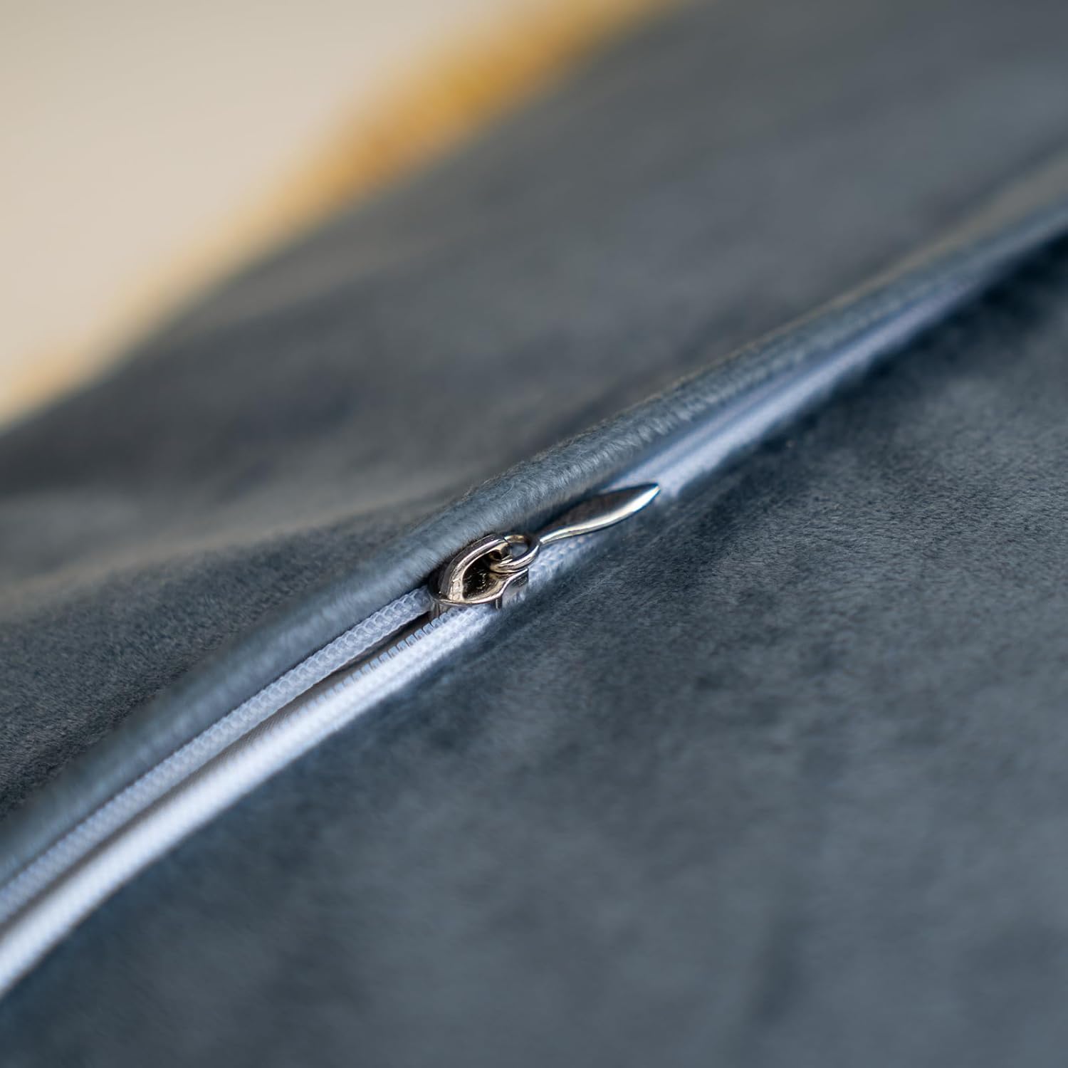 Alerfa Floral Velvet Throw Pillow Cover with Tassel – 16×24" European Embroidered Decorative Cushion Cover, Gray